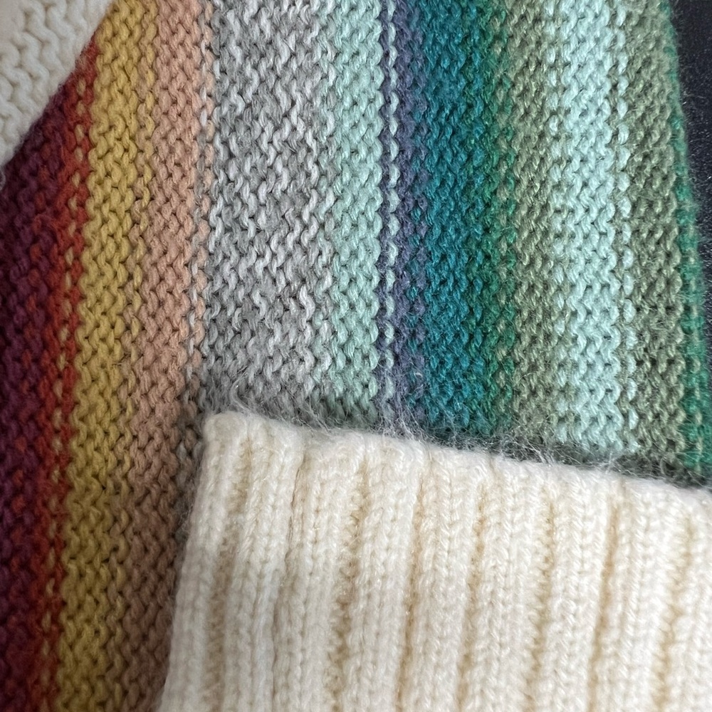 Multicolor Striped Women's Cardigan Sweater - Picture 8 of 9